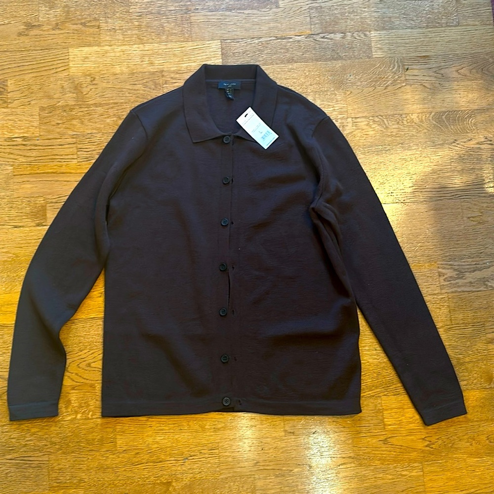 Men’s brown button sweater.  BNWT